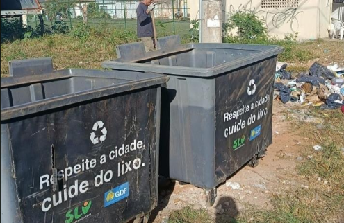 Contêineres são instalados em diferentes pontos da Cidade Estrutural