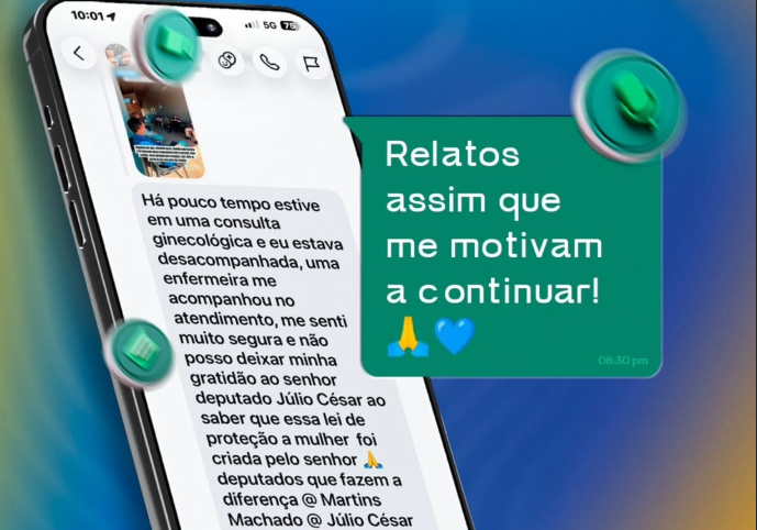 Deputado Julio Cesar destaca compromisso com a segurança e cuidado das mulheres no DF