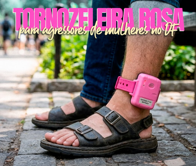 Projeto de Robério Negreiros propõe tornozeleiras eletrônicas na cor rosa para reforçar proteção às mulheres no DF