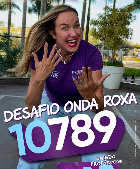 Renata D’Aguiar lança desafio do passinho e movimenta a Onda Roxa no DF