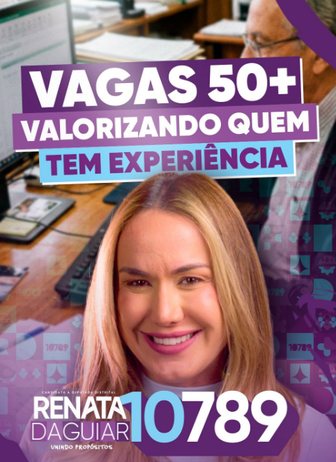 Renata D’Aguiar defende criação de vagas para profissionais com mais de 50 anos no DF