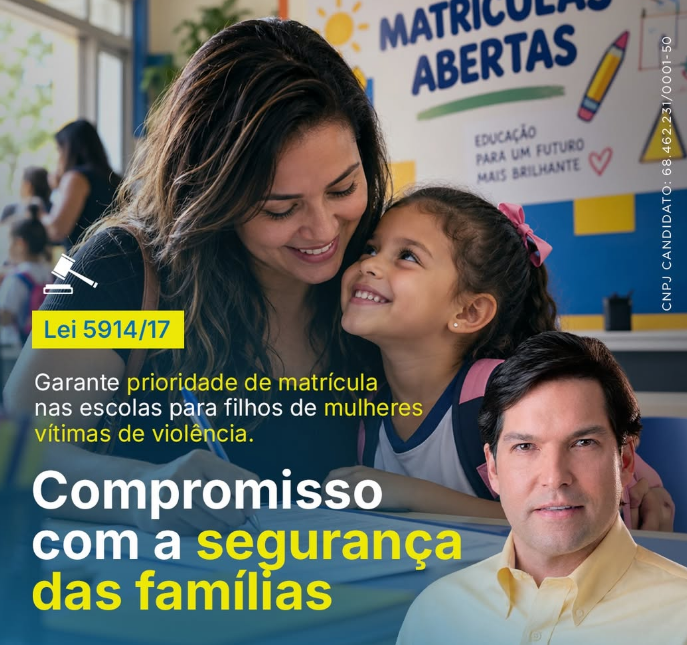 Lei de Robério Negreiros garante prioridade escolar a filhos de mulheres vítimas de violência