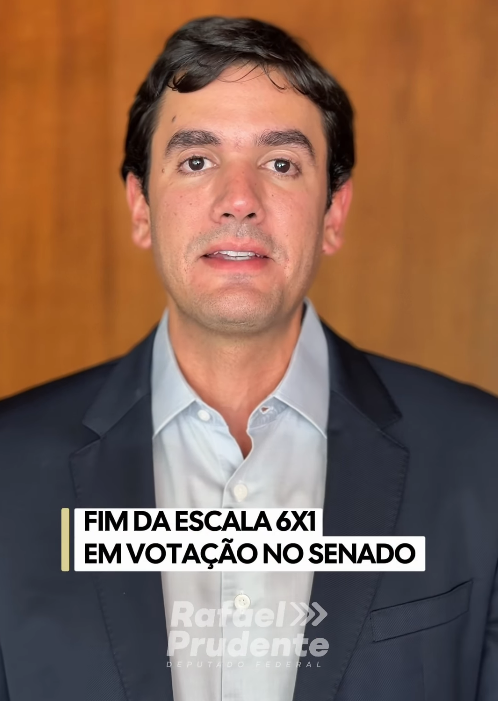Rafael Prudente destaca apoio ao fim da escala 6x1 e acompanha tramitação da proposta no Senado