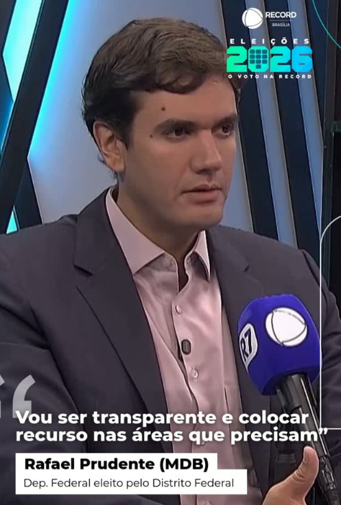 Rafael Prudente destaca compromisso com a população do DF em entrevista à RECORD Brasília